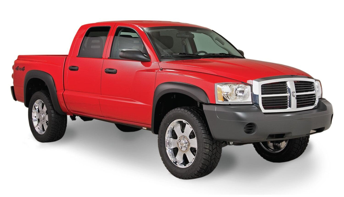 Black Extendafender Style Smooth Finish 4-Piece Fender Flare Set For 1998-2003 Dodge Durango Bushwacker