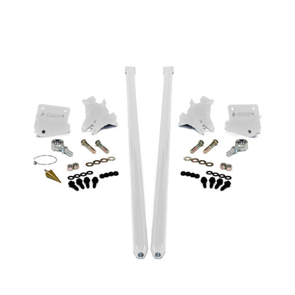 2011-2019 Chevrolet / GMC 58 inch Bolt On Traction Bars 4 inch Axle Diameter Polar White