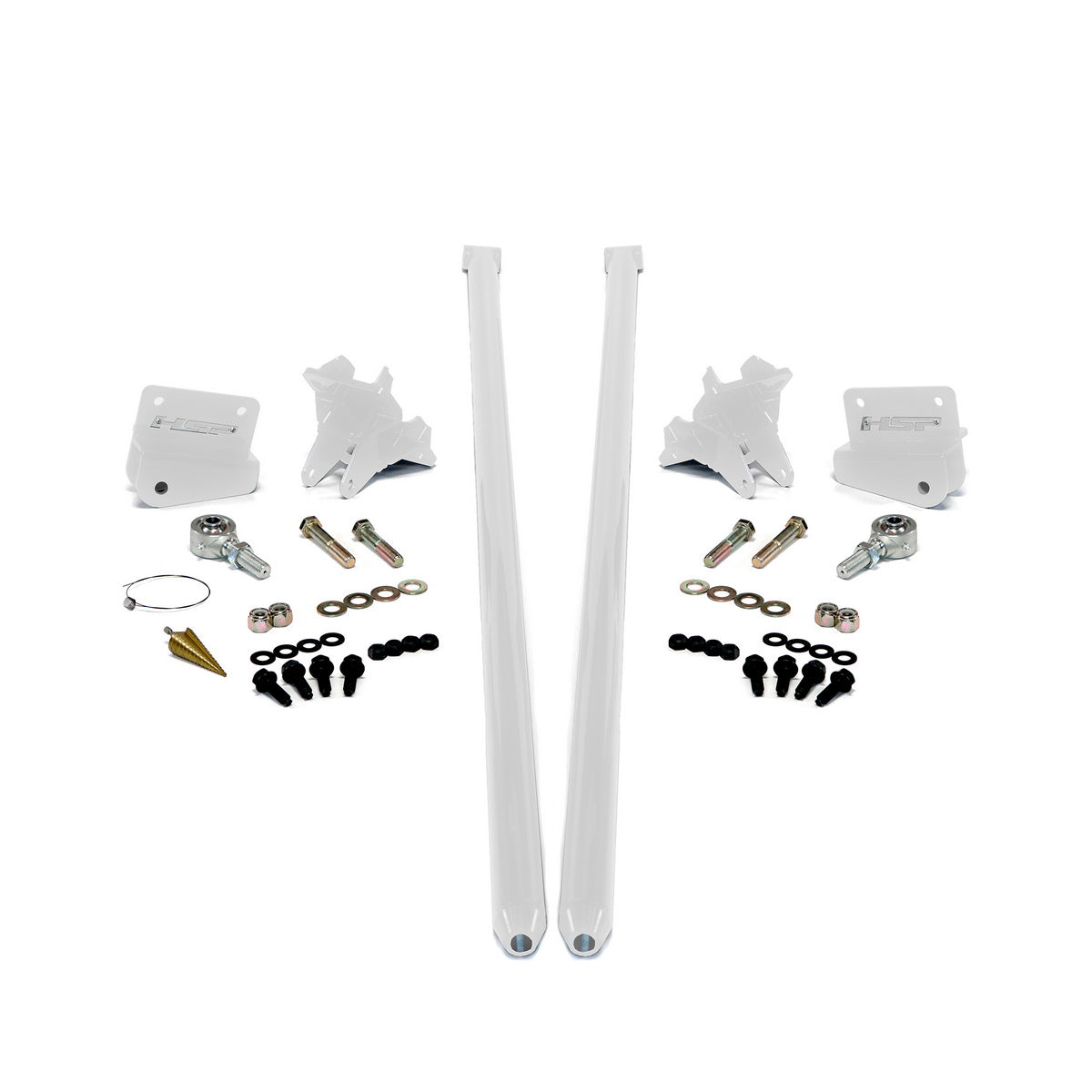2011-2019 Chevrolet / GMC 70 inch Bolt On Traction Bars 4 inch Axle Diameter Polar White