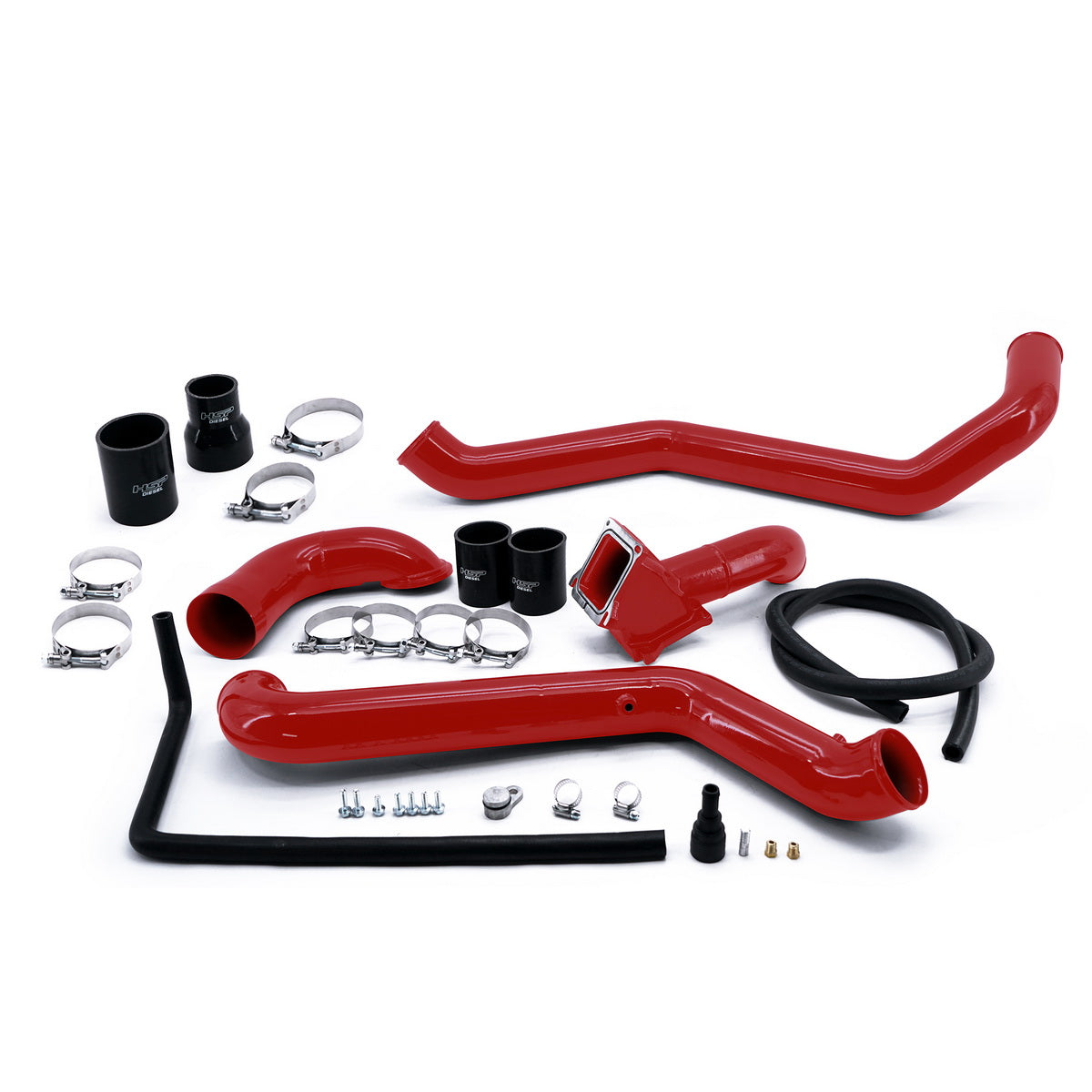 2011-2016 Chevrolet / GMC Intercooler Charge Pipe Bundle Flag Red