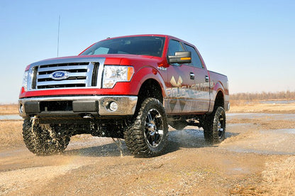 4 Inch Suspension Lift Kit Strut Spacers w/V2 Shocks 09-10 F-150 4WD Rough Country