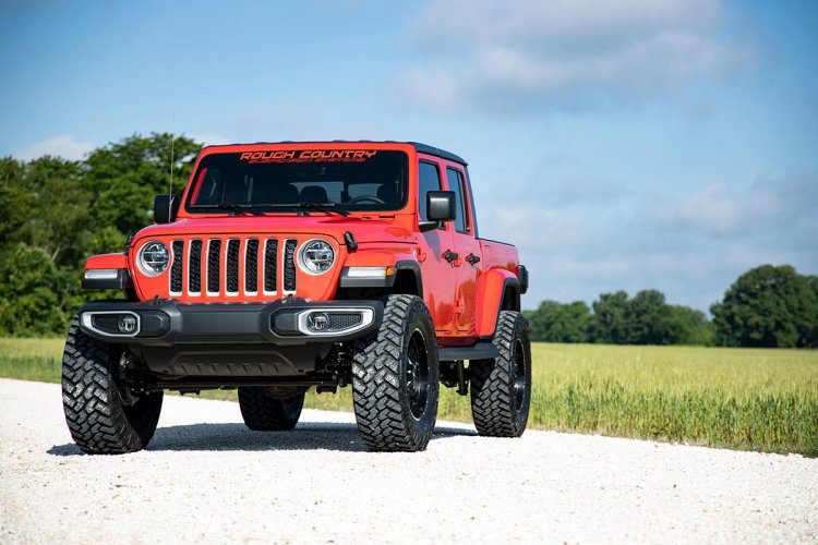 Jeep Gladiator 3.5 Inch Jeep Suspension Lift Kit Coil Springs Vertex Reservoir Shocks For 20-Pres Jeep Gladiator Rough Country