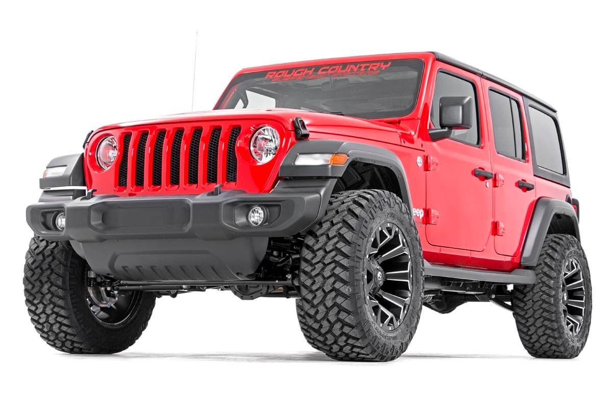 2.5 Inch Jeep Suspension Lift Kit Springs & Vertex Shocks 18-20 Wrangler JL Rough Country