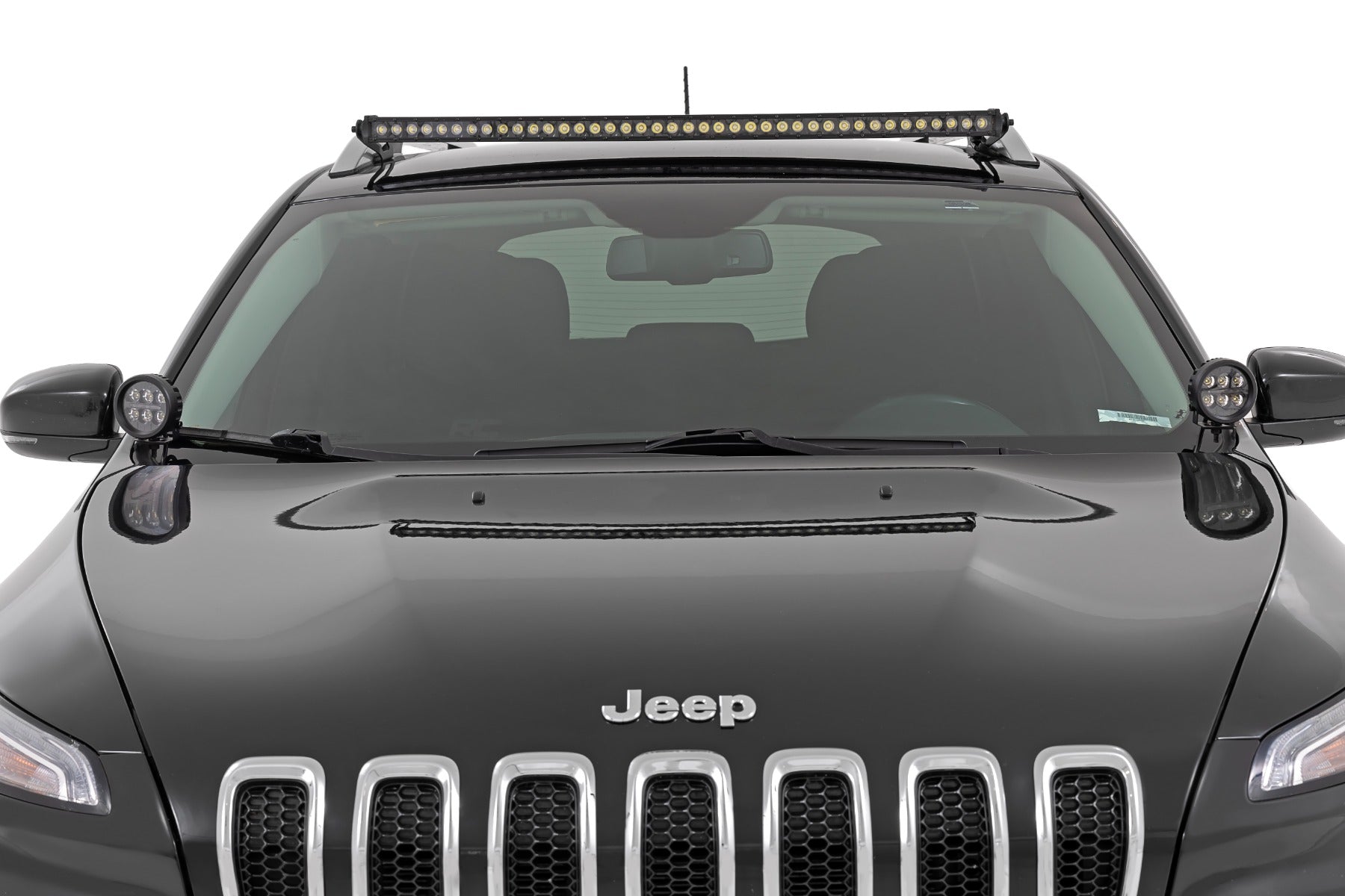 LED Light Kit Ditch Mount 3 Inch OSRAM Wide Jeep KL 14-21 Rough Country