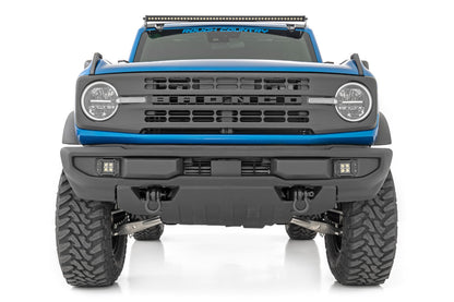 LED Light Upper Windshield 50 Inch Black Single Row 21-Up Ford Bronco Rough Country
