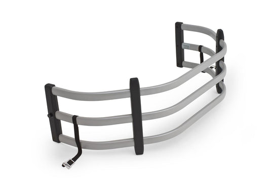 Silver BedXtender HD Tailgate Bed Extender Sport Truck Bed Extender For 2019-2026 Silverado/Sierra 1500 2022 Silverado LTD/Sierra Limited 20-26 Silverado/Sierra 2500/3500 Excl models with Multipro Tailgate AMP Research