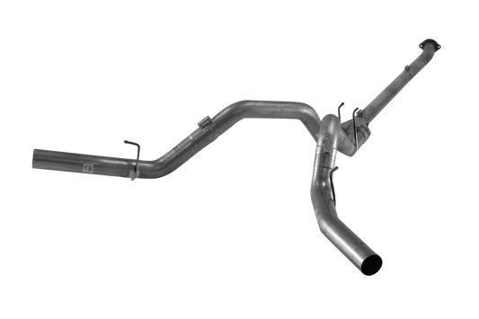 4" Aluminzed Downpipe Back Dual Exhaust No Muffler 2011-2019 Ford 6.7L F250/F350 Powerstroke- 421005