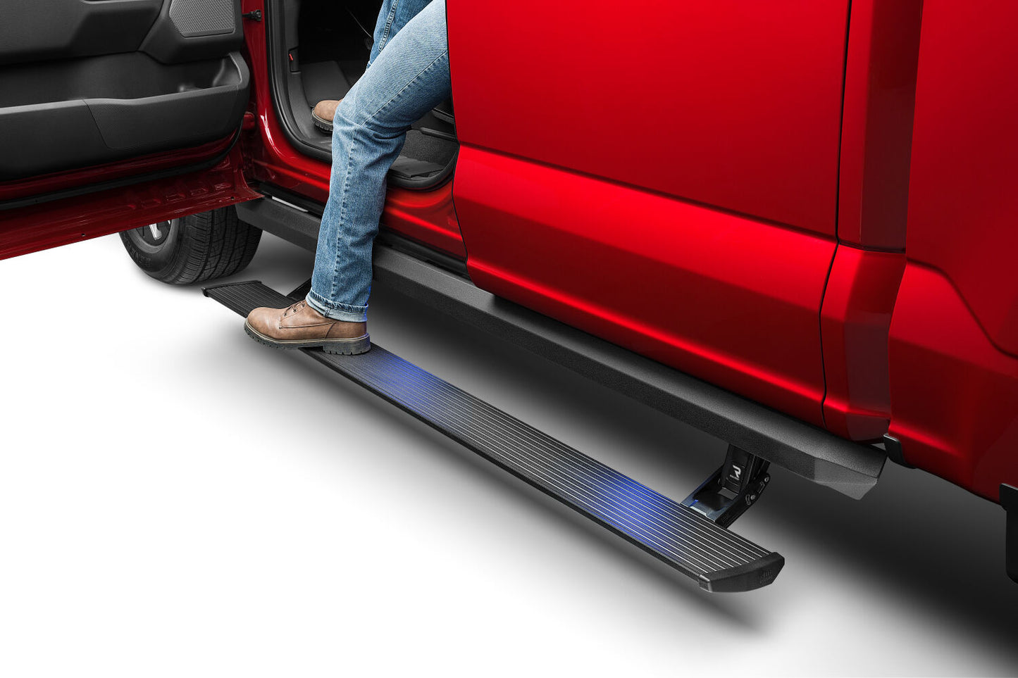 PowerStep XL Electric Running Boards Plug N Play System For 20-21 Ford F-250/F-350/F-450 SuperCrew Cab 22 F-250/350/450 XL/XLT Crew Cab AMP Research
