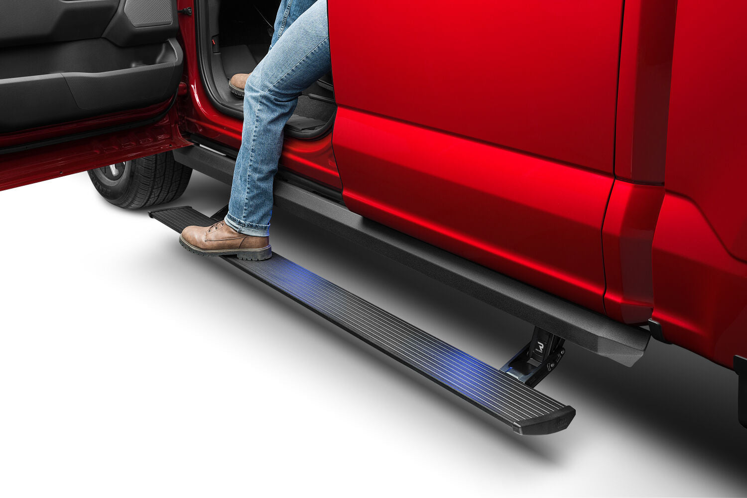 PowerStep XL Electric Running Boards Plug N Play System For 2019-2021 Silverado/Sierra 1500 2020-2022 Silverado/Sierra 2500/3500 Crew Cab AMP Research