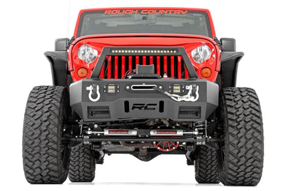 4.0 Inch Jeep Long Arm Suspension Lift Kit w/ Vertex Adjustable Reservoir Shocks 12-18 Wrangler JK 2-door Rough Country