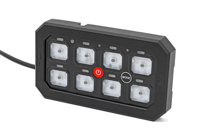 8 Gang Switch Panel | Bluetooth | RGB Backlit Buttons | Multifunction Modes