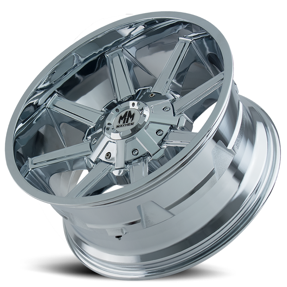 Mayhem Offroad Wheels Arsenal 8104 CH 17x9 Chrome 18 Off Set 5 Lug 5.71 BSM 87 Bore 114.3 Bolt Circle Cast Aluminum