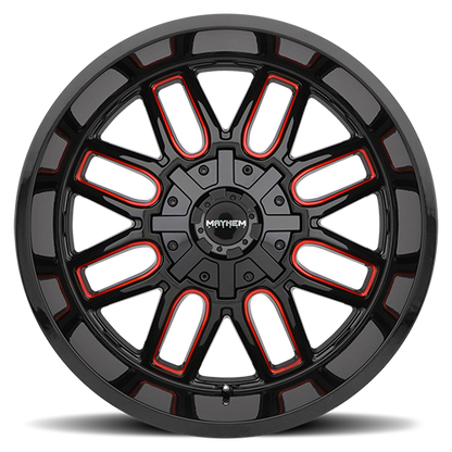 Mayhem Offroad Wheels Cogent 8107 RD 20x10 Prism Red Black -19 Off Set 6 Lug 4.75 BSM 106 Bore Cast Aluminum