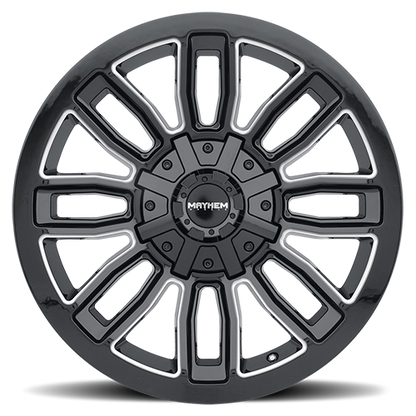 Mayhem Offroad Wheels Decoy 8108 20x9 Milled Spokes Gloss Black -5 Off Set 6 Lug 4.8 BSM 106 Bore Cast Aluminum