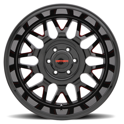 Mayhem Offroad Wheels Tripwire 8110 RD 20x10 Prism Red Black -19 Off Set 6 Lug 4.75 BSM 106 Bore Cast Aluminum