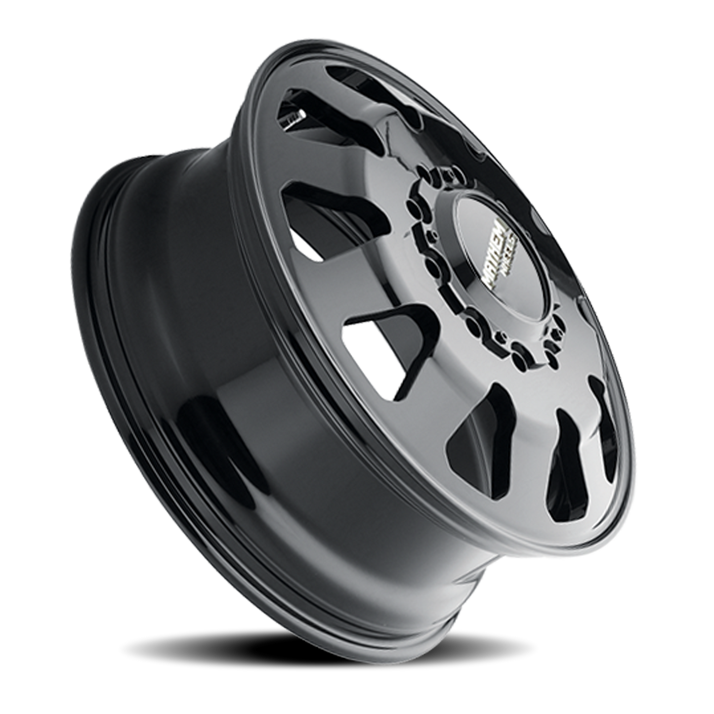 Mayhem Dually Wheels Challenger 8181 FB 22x8.25 Front Dually Full Black 169 Off Set 10 Lug 11.28 BSM 220.1 Bore Cast Aluminum