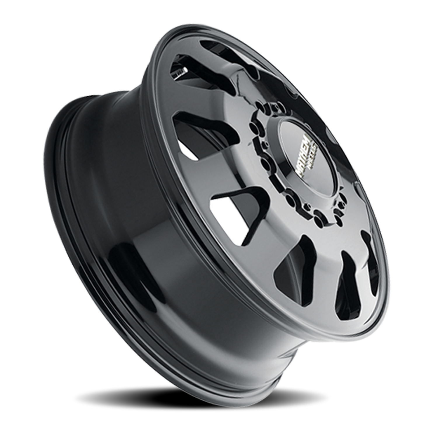 Mayhem Dually Wheels Challenger 8181 FB 22x8.25 Front Dually Full Black 169 Off Set 10 Lug 11.28 BSM 220.1 Bore Cast Aluminum