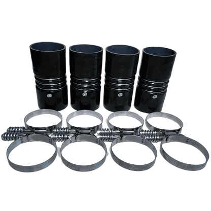 S&B 4"x 8" Intercooler Boot Kit with Clamps (Set of 4)