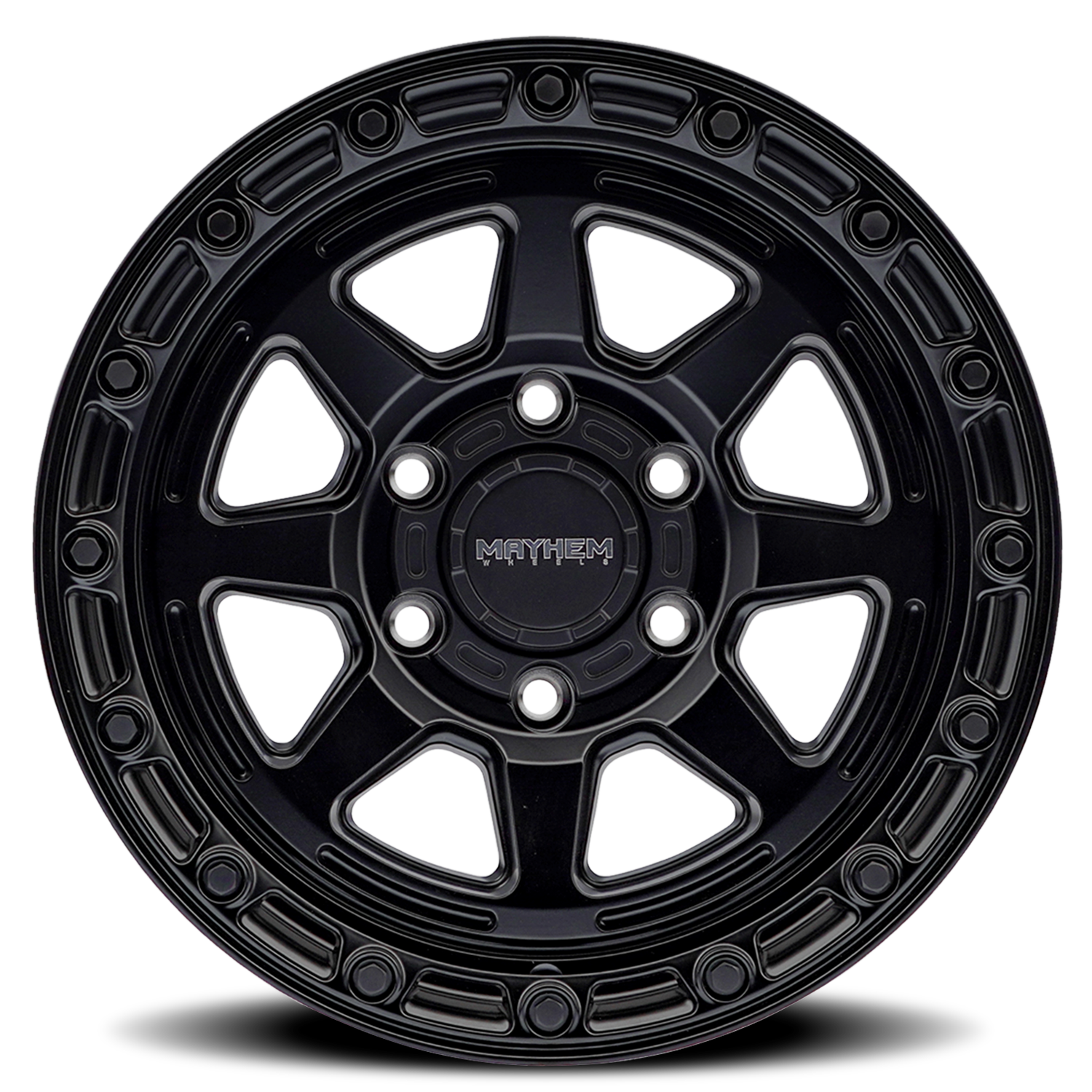 Mayhem Offroad Wheels Ridgeline 8306 MB 17x8.5 Black -6 Off Set 5 Lug 4.51 BSM 78.1 Bore Cast Aluminum