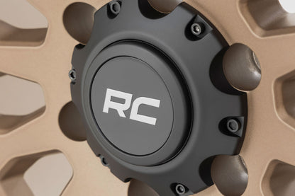 Rough Country 87 Series Wheel | Simulated Beadlock | Bronze/Black | 17x8.5 | 6x5.5 |+25mm