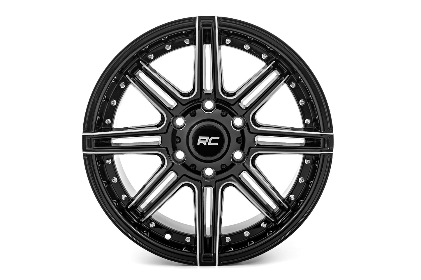 88 Series Wheel One-Piece Gloss Black 20x10 6x5.5 -25mm Rough Country