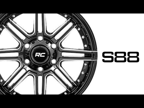 88 Series Wheel One-Piece Gloss Black 20x10 5x4.5 -19mm Rough Country