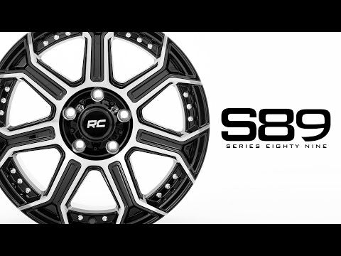 89 Series Wheel One-Piece Black Machined Gun Metal 20x10 5x4.5 -19mm Rough Country
