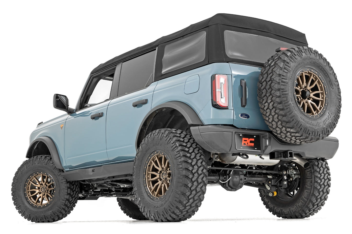 Rock Sliders Heavy Duty 4-Door Ford Bronco 4WD 21-UP Rough Country
