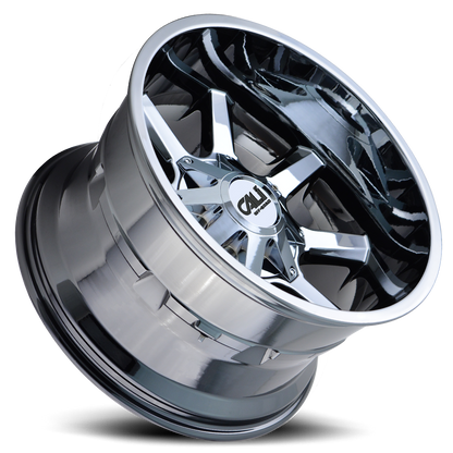 Cast Aluminum Wheels Busted 9100 CH 22x12 Chrome 6 On 135/6 On139.7 Bolt Pattern -44 Offset Cali Offroad Wheels