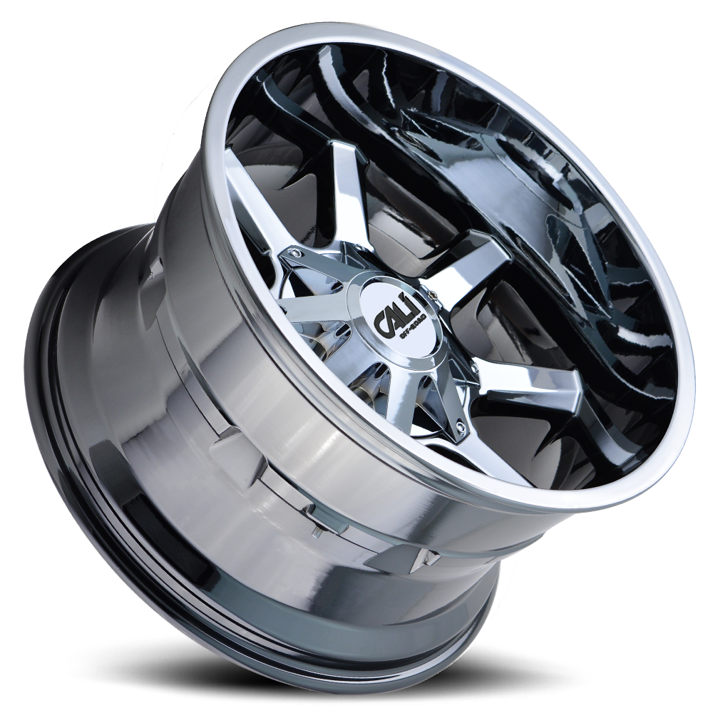 Cast Aluminum Wheels Busted 9100 CH 22x12 Chrome 8 On 165.1/8 On170 Bolt Pattern -44 Offset Cali Offroad Wheels