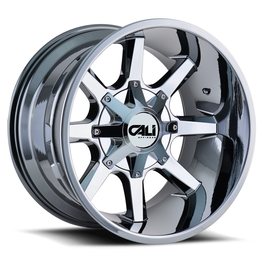 Cast Aluminum Wheels Busted 9100 CH 20x12 Chrome 6 On 135/6 On139.7 Bolt Pattern -44 Offset Cali Offroad Wheels