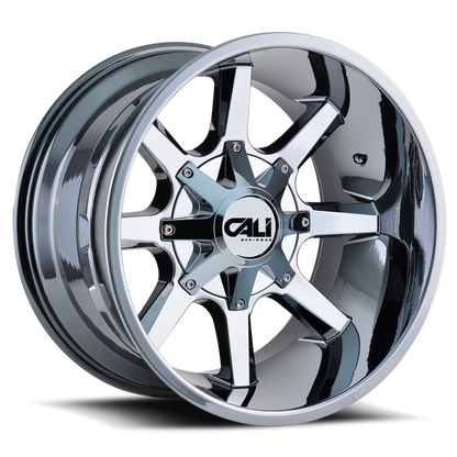 Cast Aluminum Wheels Busted 9100 CH 20x12 Chrome 8 On 180 Bolt Pattern -44 Offset Cali Offroad Wheels