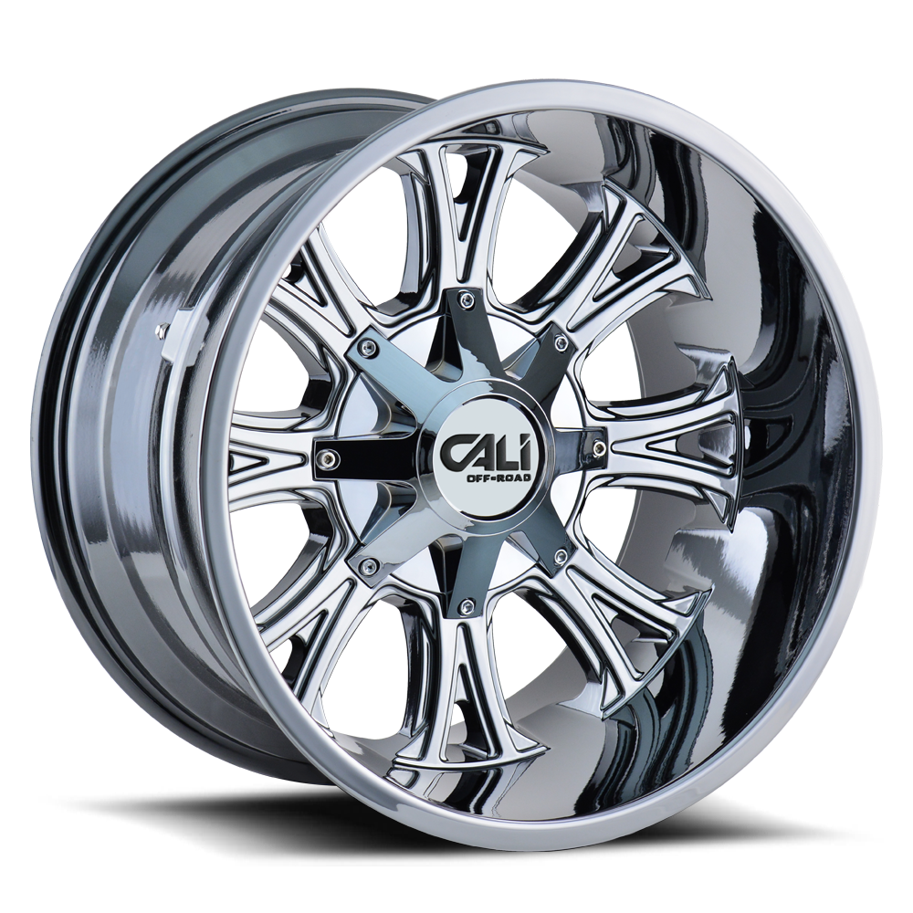 Cast Aluminum Wheels Americana 9101 CH 20x10 Chrome 5 On 127/5 On139.7 Bolt Pattern -25 Offset Cali Offroad Wheels