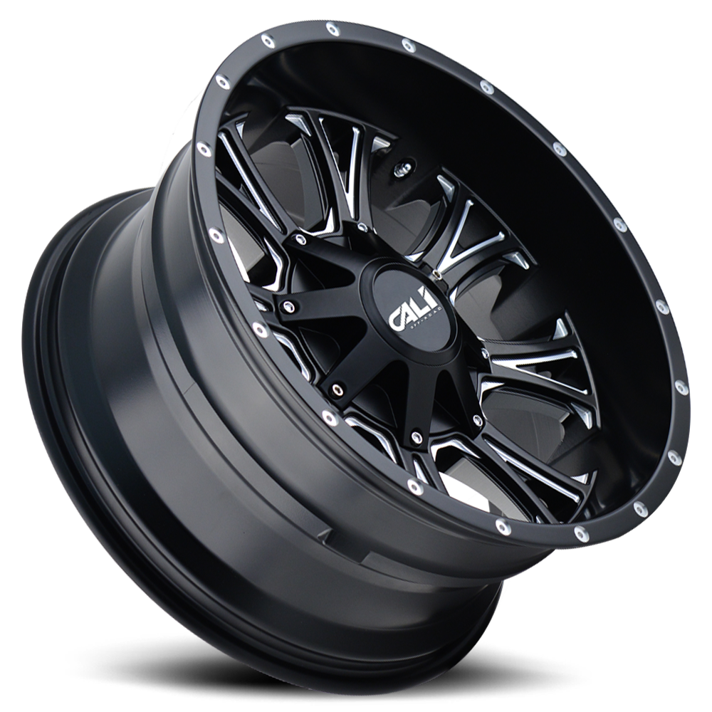 Cast Aluminum Wheels Americana 9101 SB 20x10 Milled Spokes Satin Black 5 On 127/5 On139.7 Bolt Pattern -25 Offset Cali Offroad Wheels