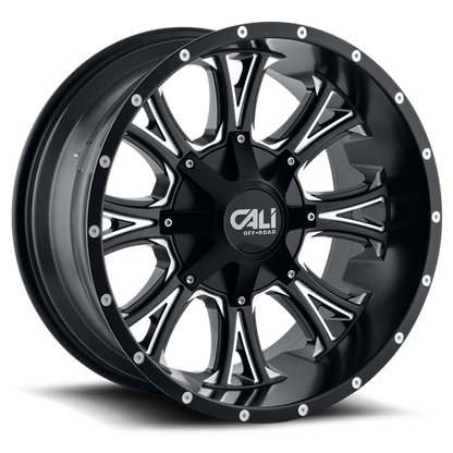 Cast Aluminum Wheels Americana 9101 SB 20x9 Milled Spokes Satin Black 6 On 135/6 On139.7 Bolt Pattern 18 Offset Cali Offroad Wheels