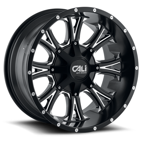 Cast Aluminum Wheels Americana 9101 SB 20x9 Milled Spokes Satin Black 5 On 127/5 On139.7 Bolt Pattern 18 Offset Cali Offroad Wheels