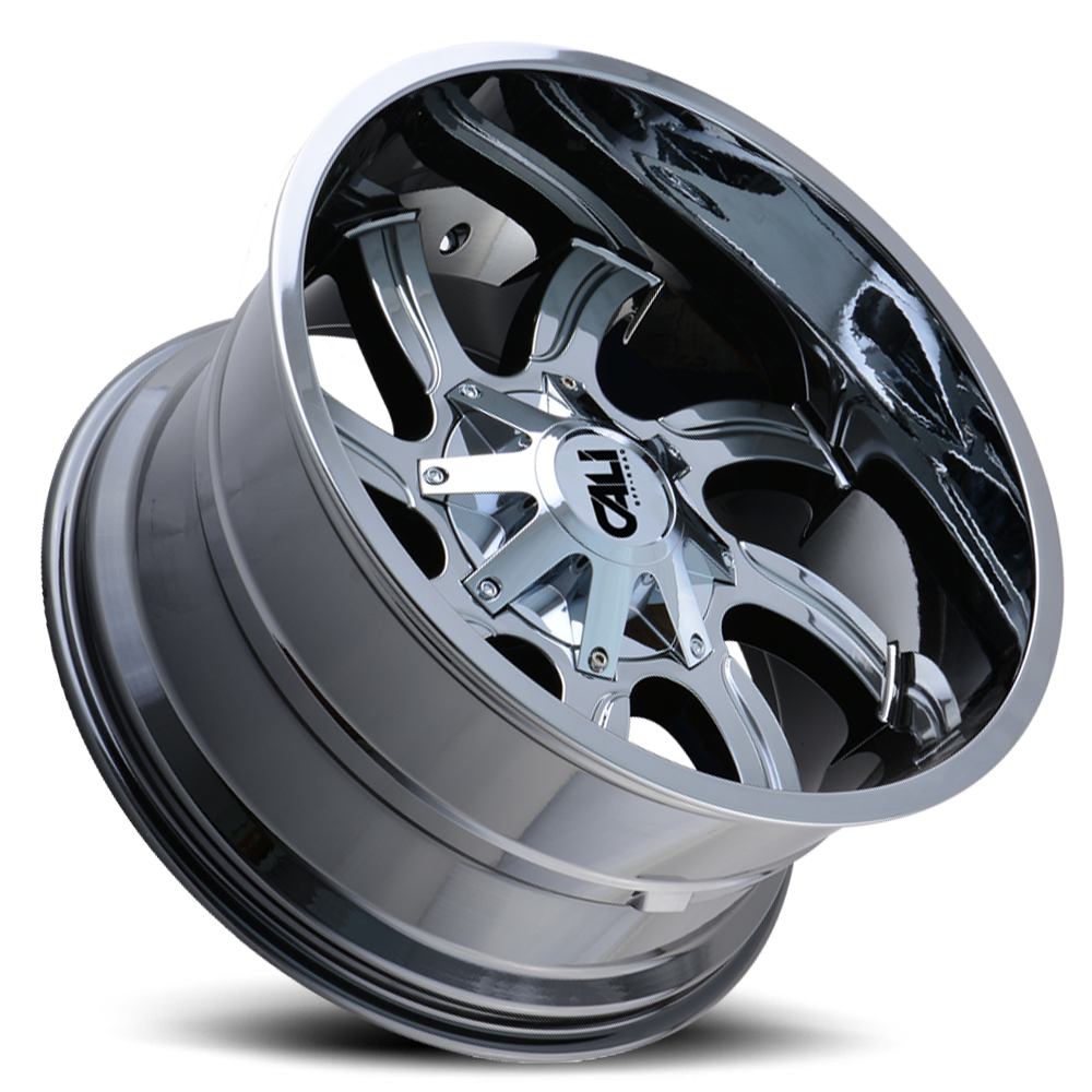Cast Aluminum Wheels Twisted 9102 CH 22x12 Chrome 6 On 135/6 On139.7 Bolt Pattern -44 Offset Cali Offroad Wheels