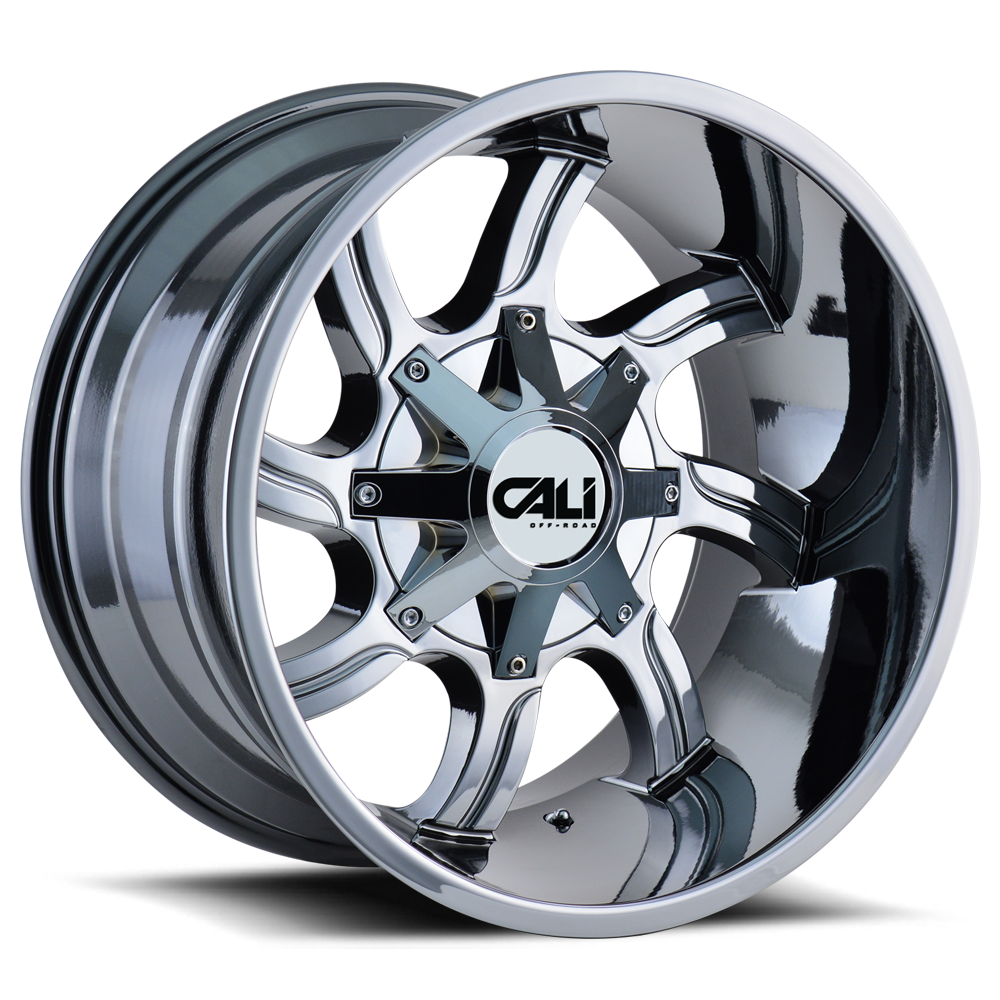 Cast Aluminum Wheels Twisted 9102 CH 22x12 Chrome 8 On 180 Bolt Pattern -44 Offset Cali Offroad Wheels