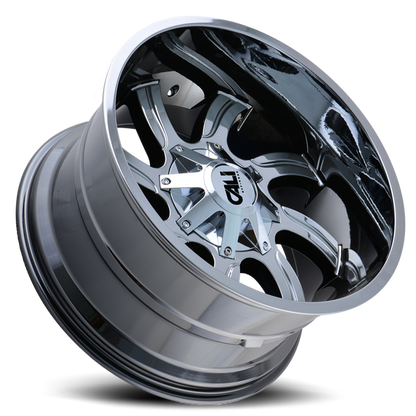 Cast Aluminum Wheels Twisted 9102 CH 20x9 Chrome 6 On 135/6 On139.7 Bolt Pattern 0 Offset Cali Offroad Wheels