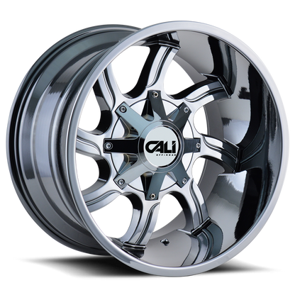 Cast Aluminum Wheels Twisted 9102 CH 20x9 Chrome 8 On 165.1/8 On170 Bolt Pattern 0 Offset Cali Offroad Wheels