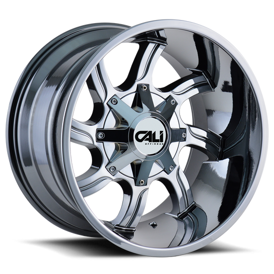 Cast Aluminum Wheels Twisted 9102 CH 20x9 Chrome 8 On 165.1/8 On170 Bolt Pattern 0 Offset Cali Offroad Wheels