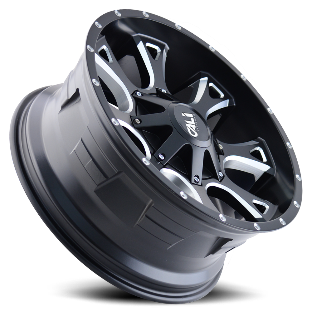 Cast Aluminum Wheels Anarchy 9103 SB 20x9 Milled Spokes Satin Black 6 On 135/6 On139.7 Bolt Pattern 0 Offset Cali Offroad Wheels