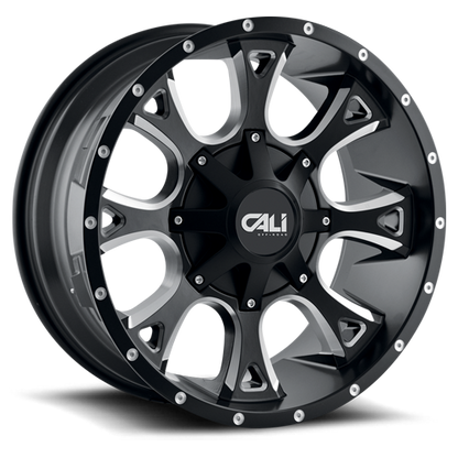 Cast Aluminum Wheels Anarchy 9103 SB 20x9 Milled Spokes Satin Black 5 On 127/5 On139.7 Bolt Pattern 18 Offset Cali Offroad Wheels