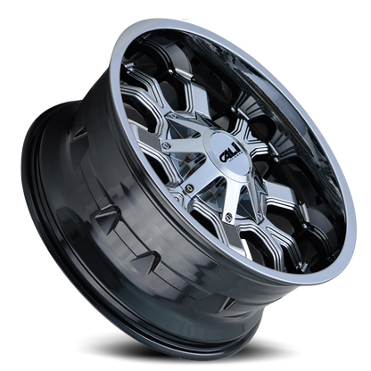 Cast Aluminum Wheels Dirty 9104 CH 20x10 Chrome 8 On 180 Bolt Pattern -19 Offset Cali Offroad Wheels