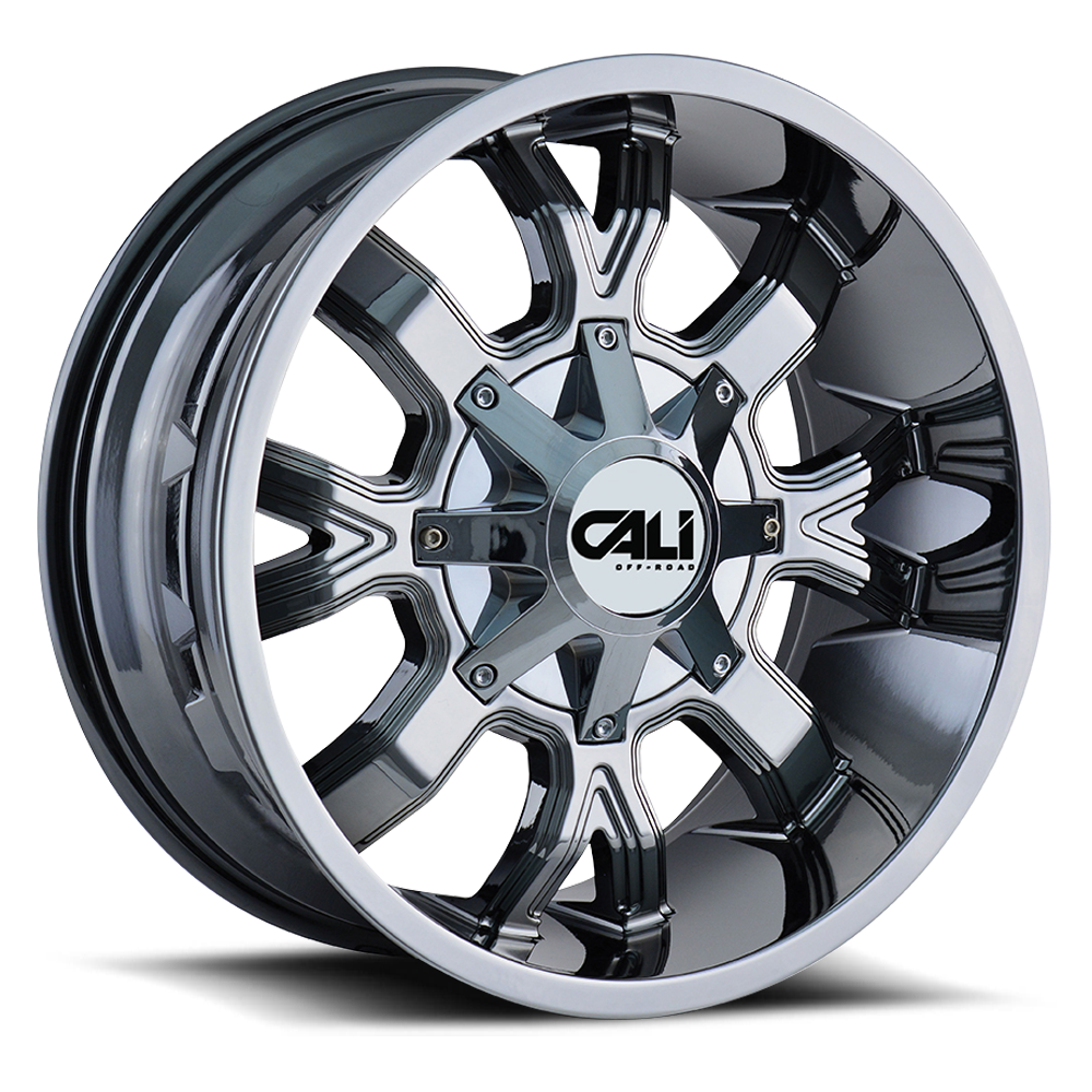 Cast Aluminum Wheels Dirty 9104 CH 22x14 Chrome 6 On 135/6 On139.7 Bolt Pattern -76 Offset Cali Offroad Wheels