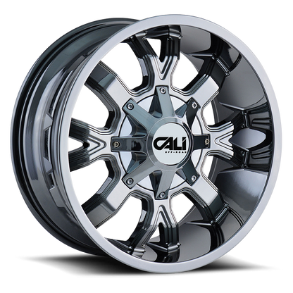 Cast Aluminum Wheels Dirty 9104 CH 22x14 Chrome 8 On 165.1/8 On170 Bolt Pattern -76 Offset Cali Offroad Wheels
