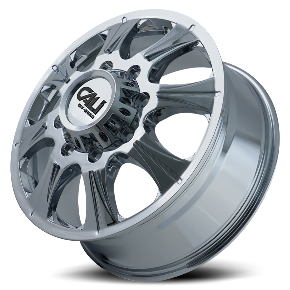 Dually Wheels Brutal Dually 9105 CH 22x8.25 Chrome 8 On 165.1 Bolt Pattern 127 Offset 116.7 Bore Cali Offroad Wheels