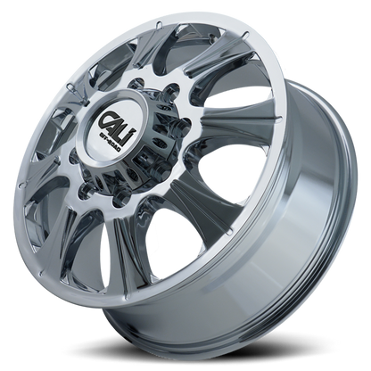 Dually Wheels Brutal Dually 9105 CH 22x8.25 Chrome 8 On 165.1 Bolt Pattern 127 Offset 121.3 Bore Cali Offroad Wheels