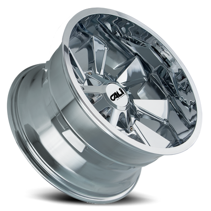 Cast Aluminum Wheels Distorted 9106 CH 24x12 Chrome 8 On 180 Bolt Pattern -44 Offset Cali Offroad Wheels