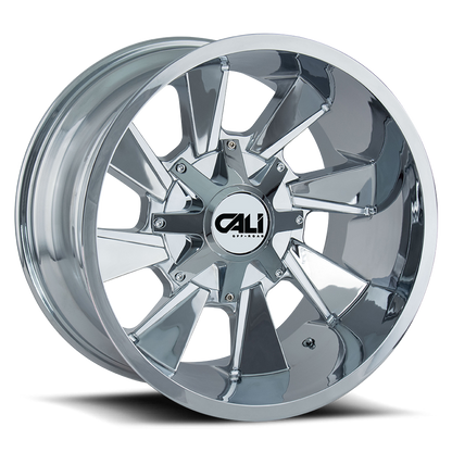 Cast Aluminum Wheels Distorted 9106 CH 20x9 Chrome 6 On 120/6 On139.7 Bolt Pattern 0 Offset Cali Offroad Wheels